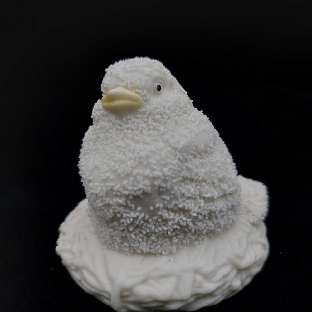 Department 56 Easter Chick Nest Figurine 1994 Bisque Porcelain Snow Collectible